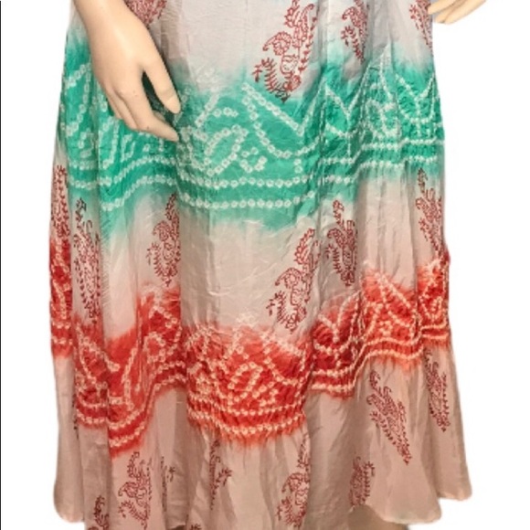 Sweet By Miss Me Silk Beaded Maxi Boho Skirt - Picture 6 of 10